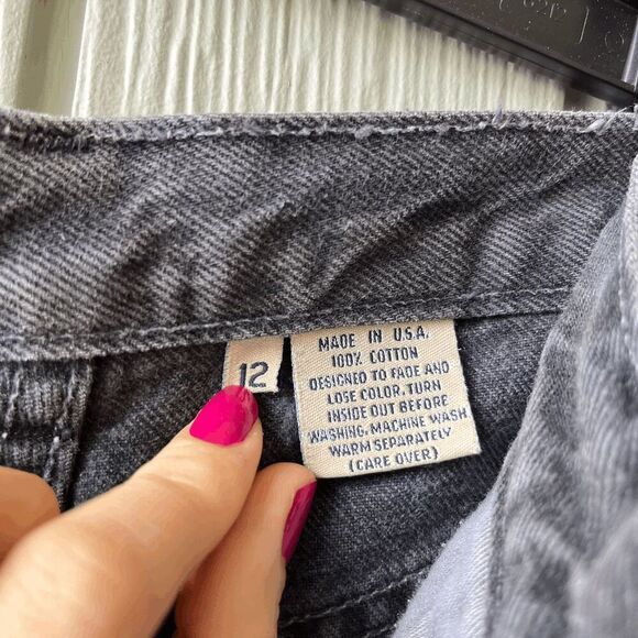 VTG 90s Calvin Klein Black Jeans USA High Rise Straight Leg Mom 10/12 - Picture 5 of 10